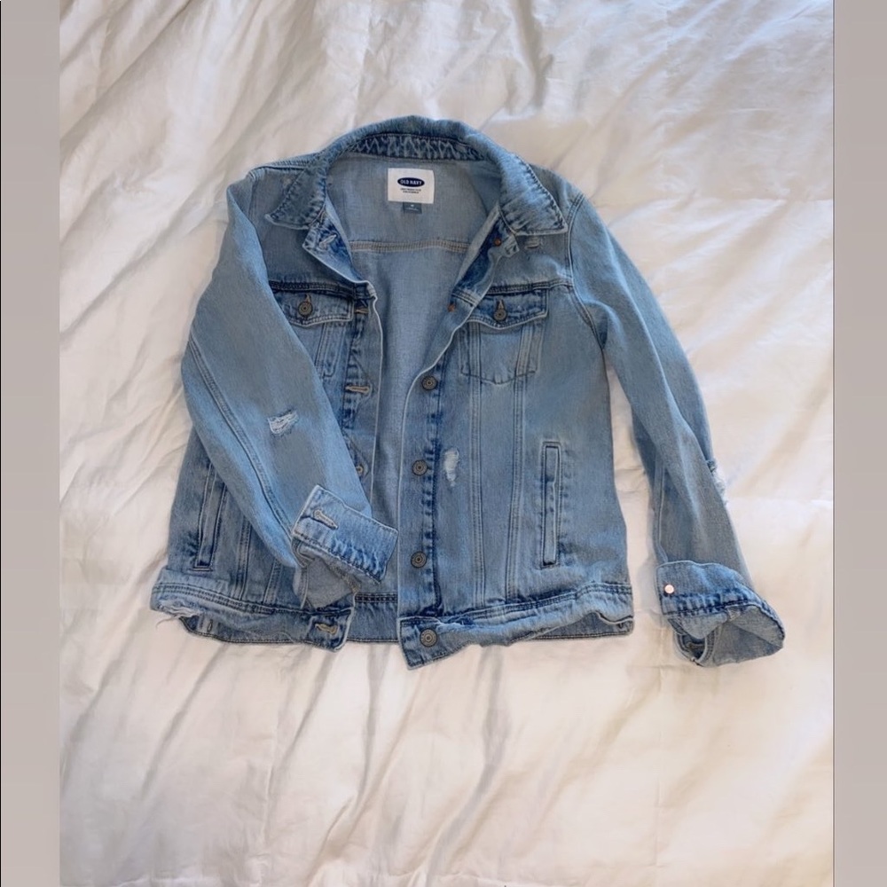Light wash blue jean jacket